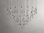Rainfall Seeded Glass LED Chandelier