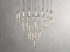 Rainfall Seeded Glass LED Chandelier