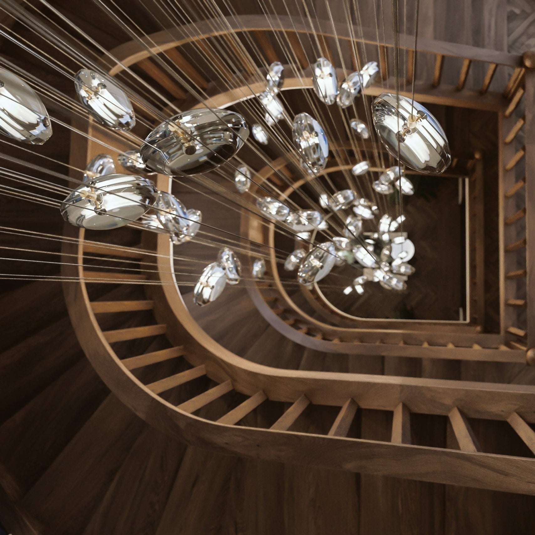 Refrax Crystal Lens Chandelier