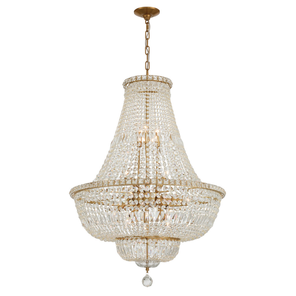 Roslyn 28'' Aged Brass Chandelier Gold 28"W x 39"H x 28"D