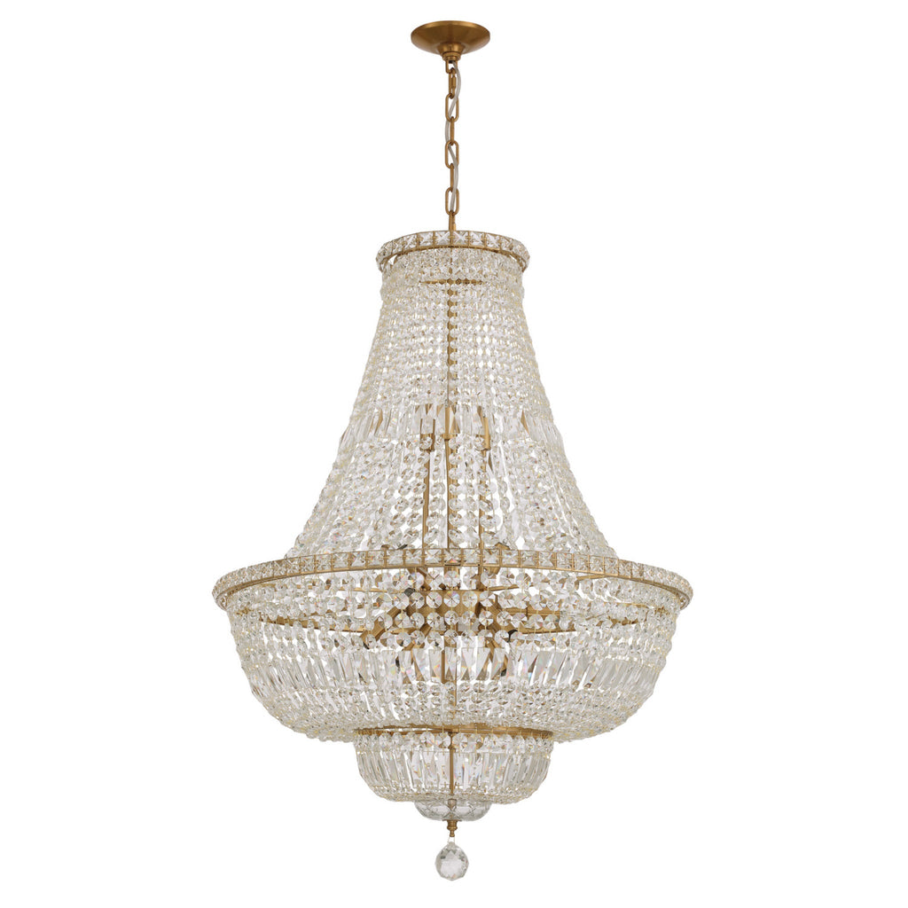 Roslyn 28'' Aged Brass Chandelier Gold 28"W x 39"H x 28"D