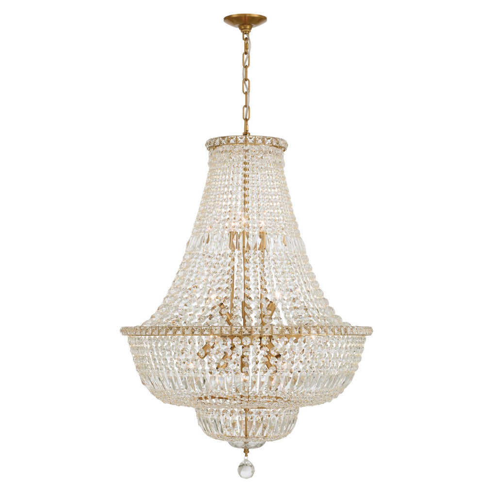 Roslyn 28'' Aged Brass Chandelier Gold 28"W x 39"H x 28"D
