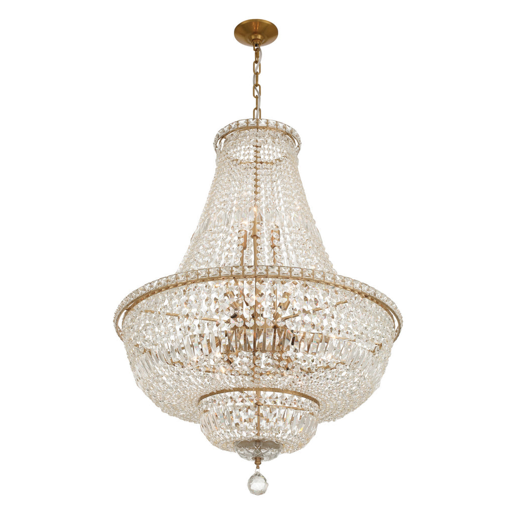 Roslyn 28'' Aged Brass Chandelier Gold 28"W x 39"H x 28"D