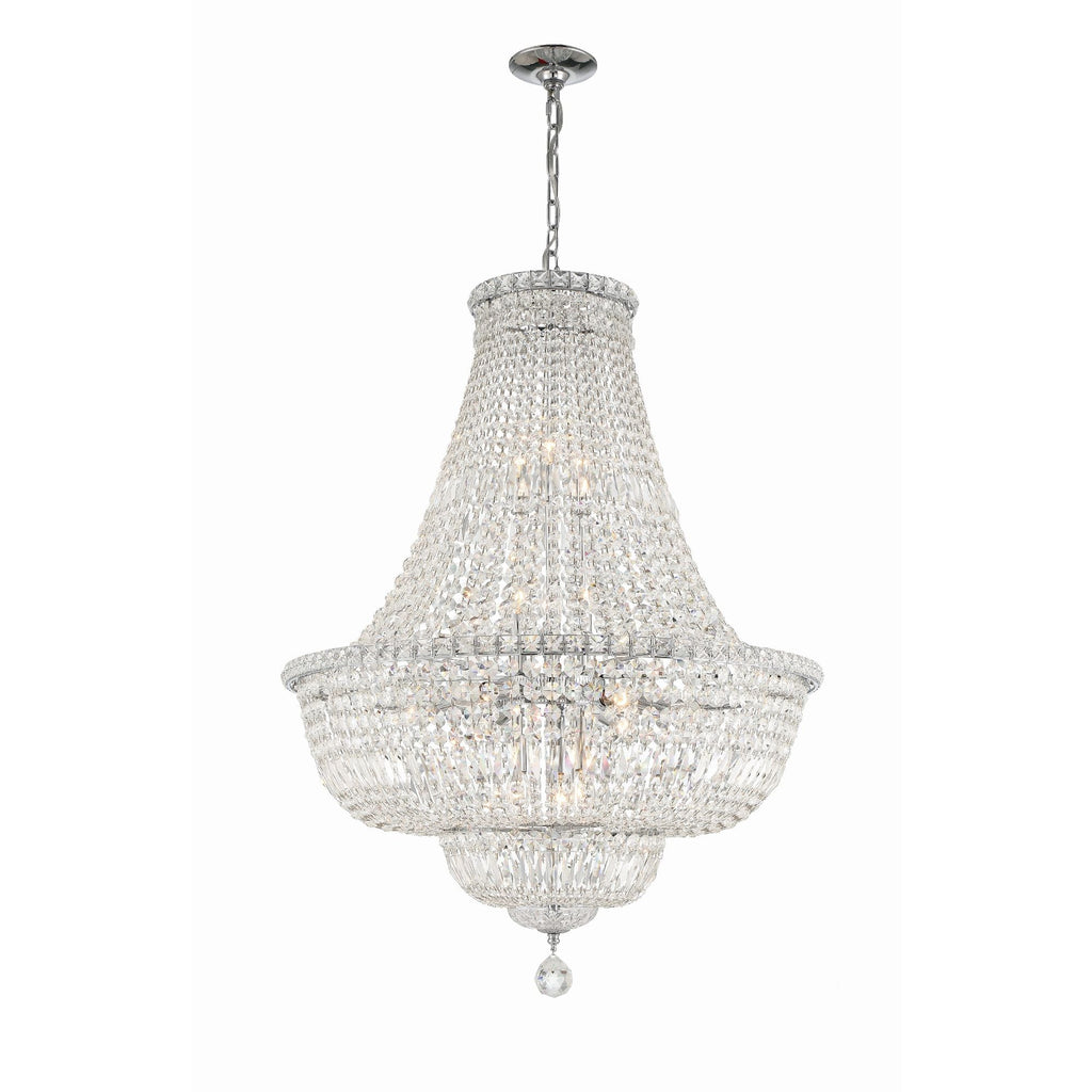 Roslyn 28'' Polished Chrome Chandelier Silver 28"W x 39"H x 28"D