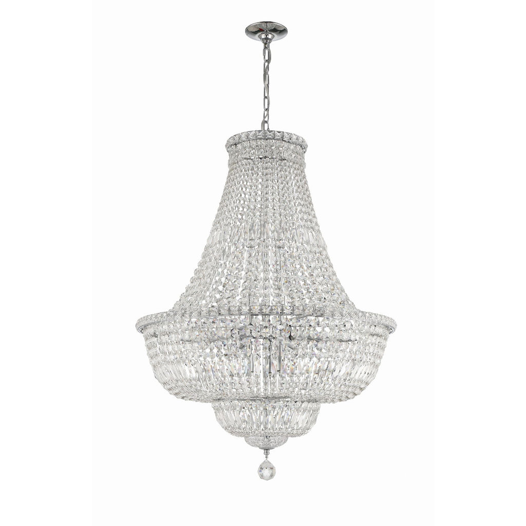 Roslyn 28'' Polished Chrome Chandelier Silver 28"W x 39"H x 28"D