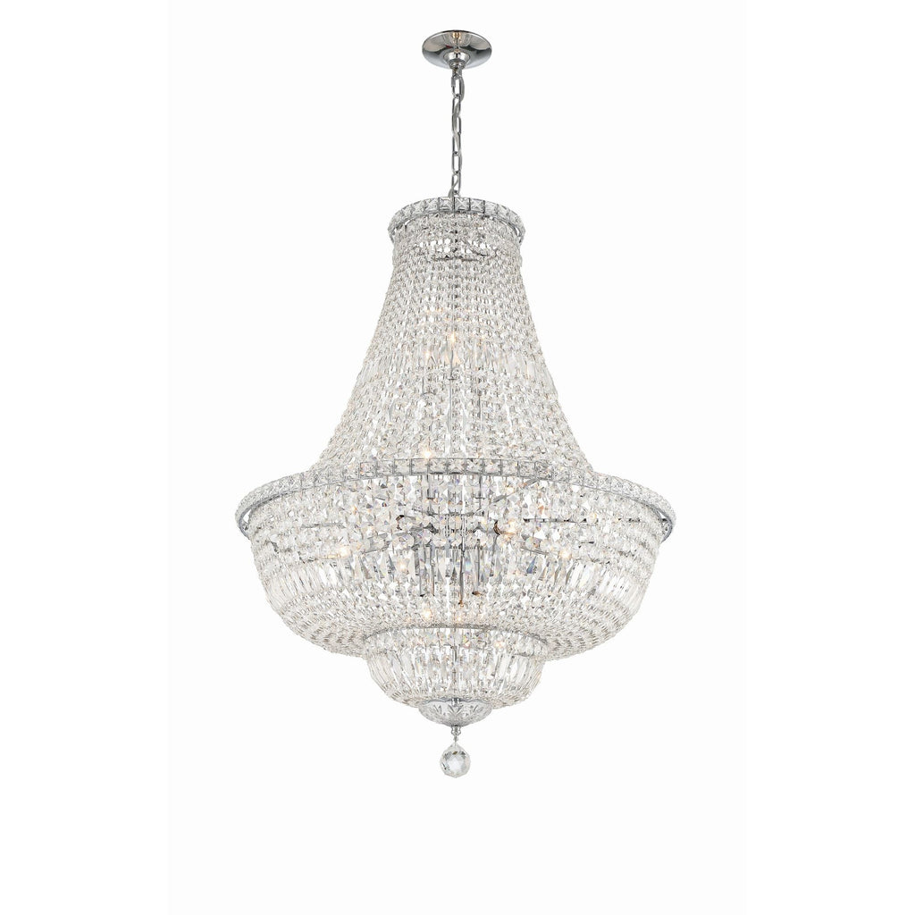 Roslyn 28'' Polished Chrome Chandelier Silver 28"W x 39"H x 28"D