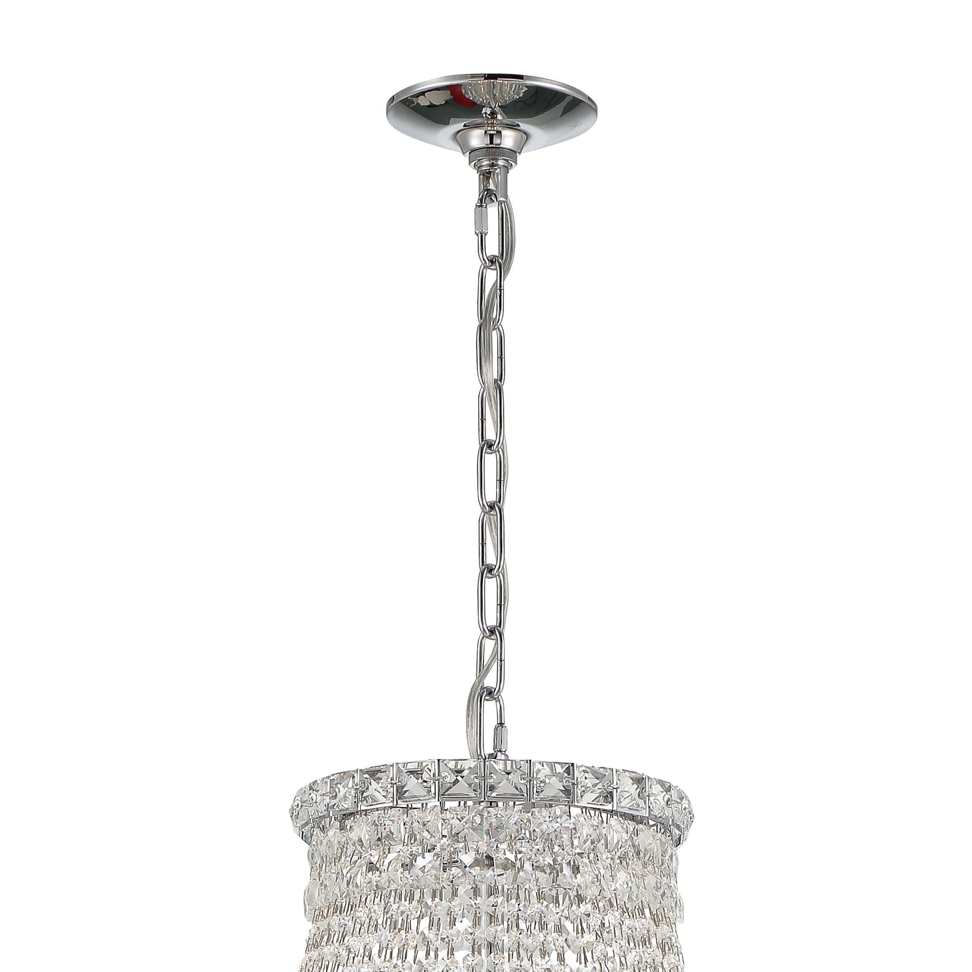 Roslyn 28'' Polished Chrome Chandelier Silver 28"W x 39"H x 28"D