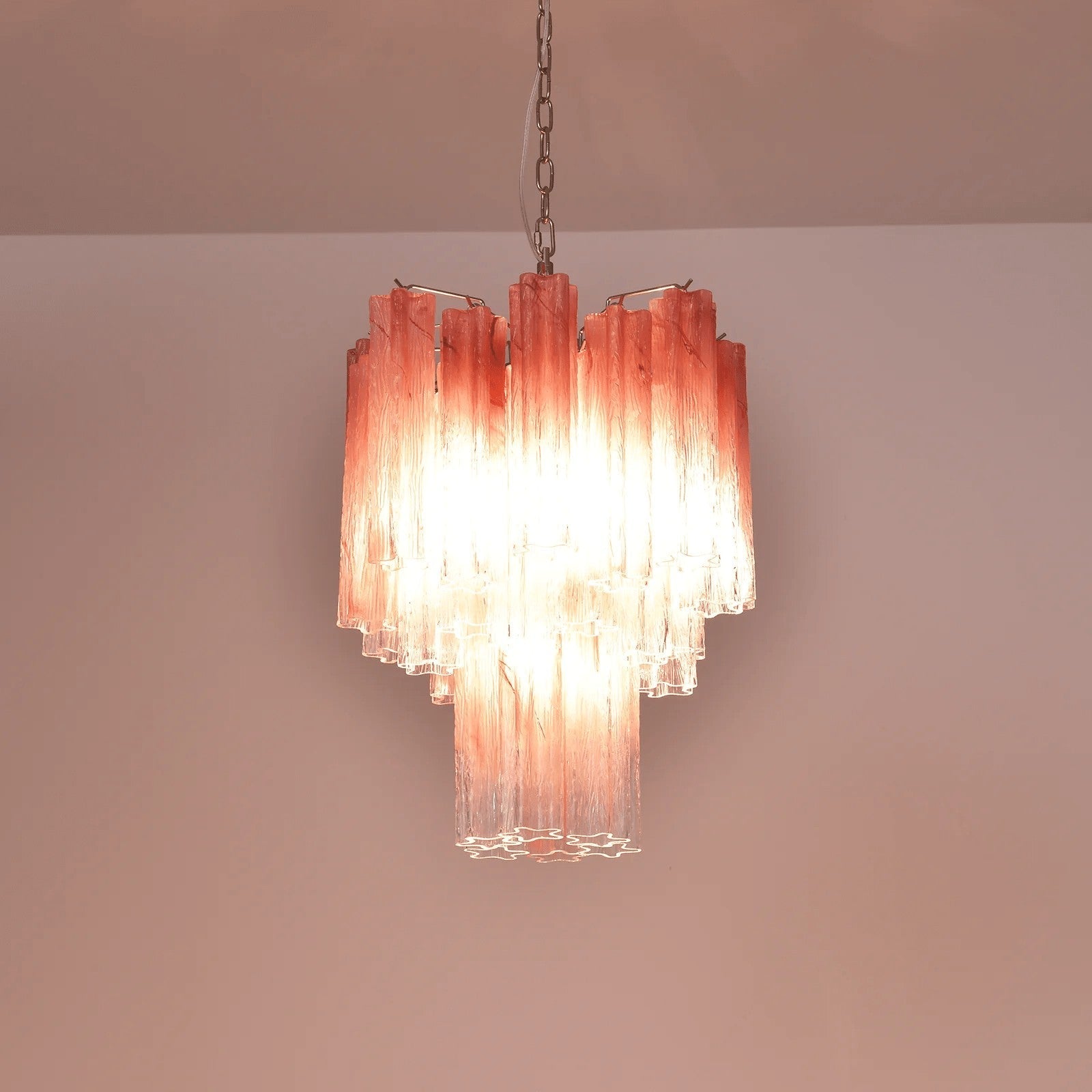 Rosata Murano Pink Glass Chandelier