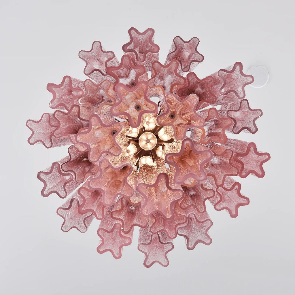 Rosata Murano Pink Glass Chandelier