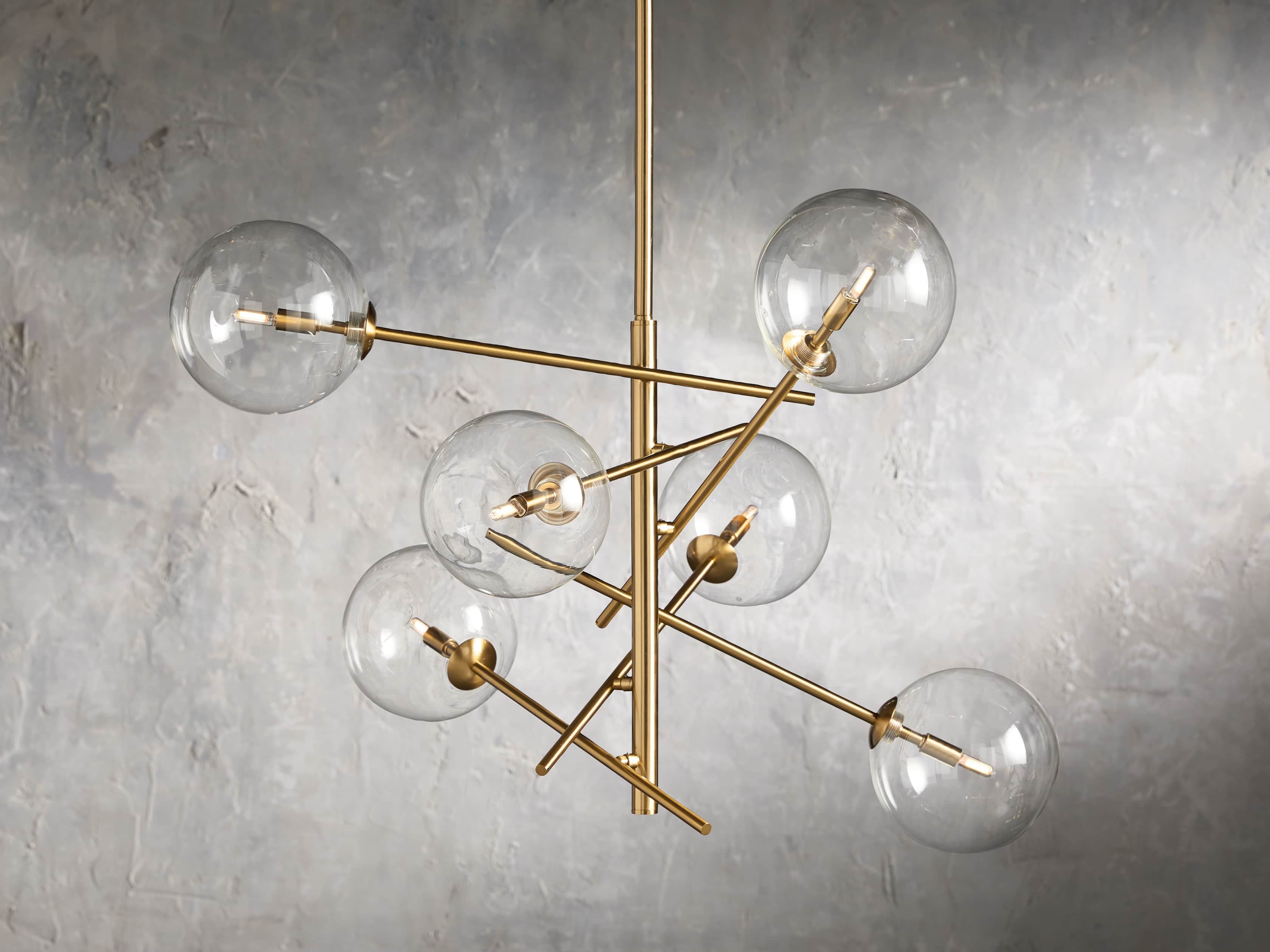 Roselyn Glass Globe Branch Chandelier