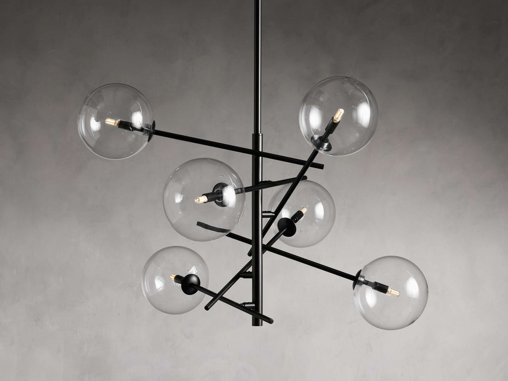 Roselyn Glass Globe Branch Chandelier