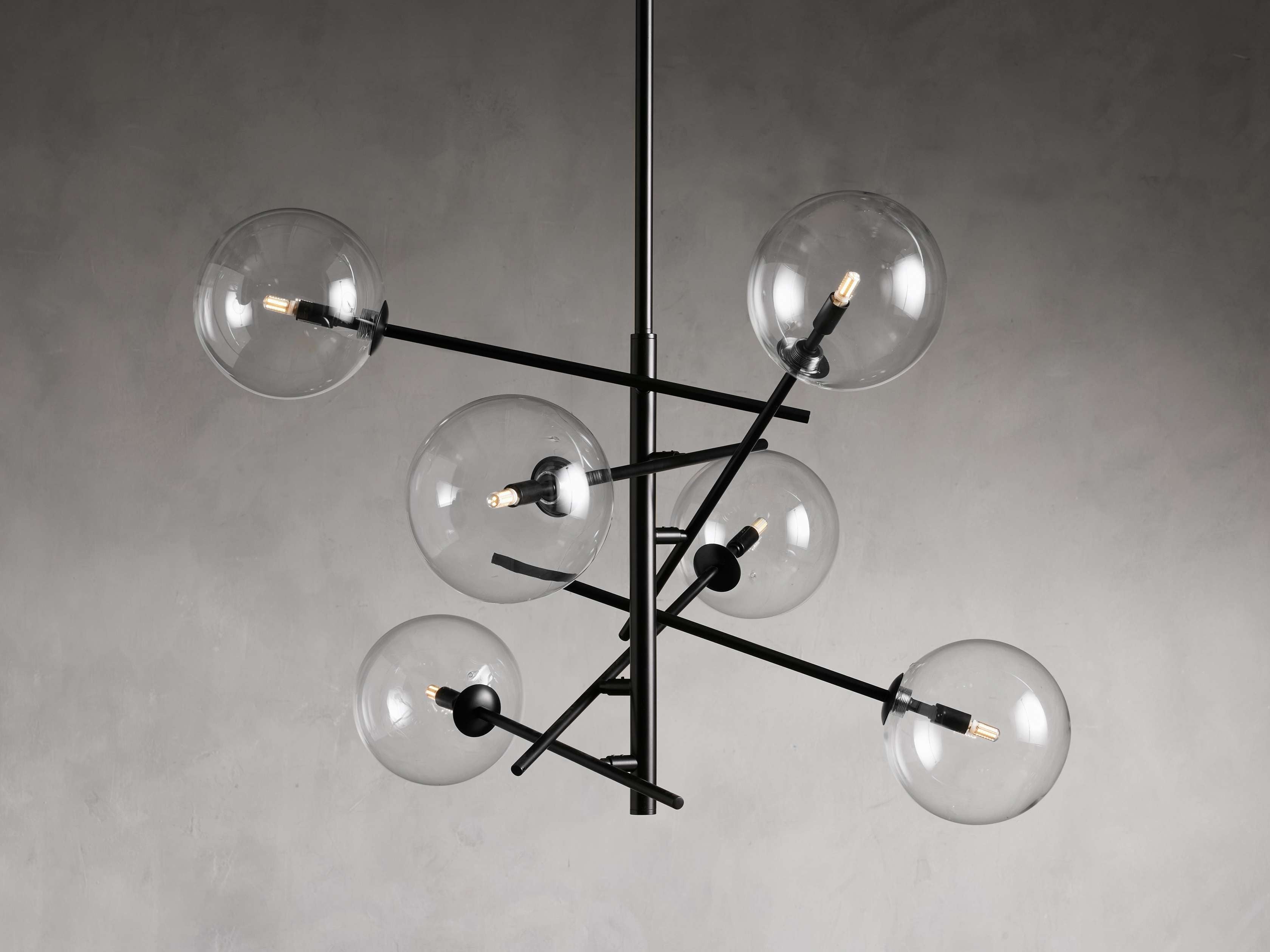 Roselyn Glass Globe Branch Chandelier