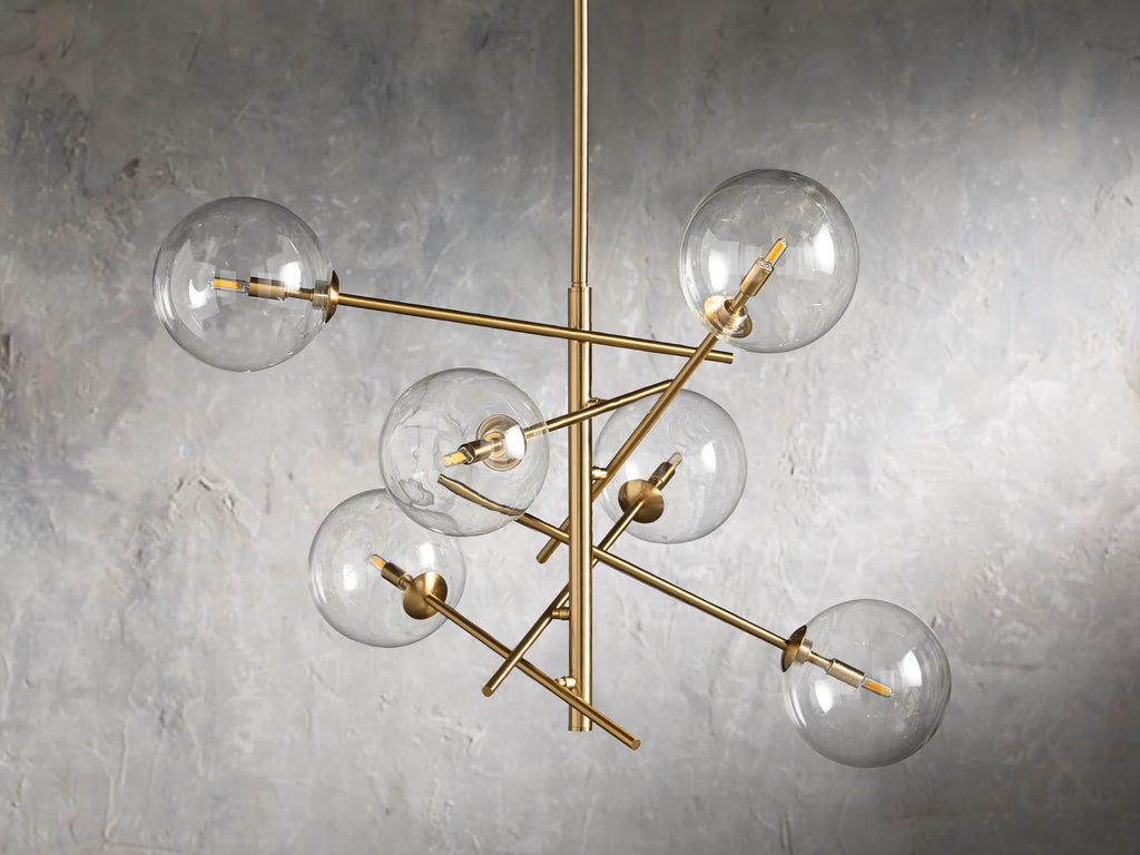 Roselyn Glass Globe Branch Chandelier
