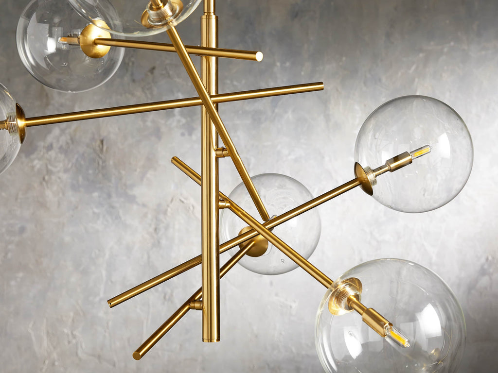Roselyn Glass Globe Branch Chandelier