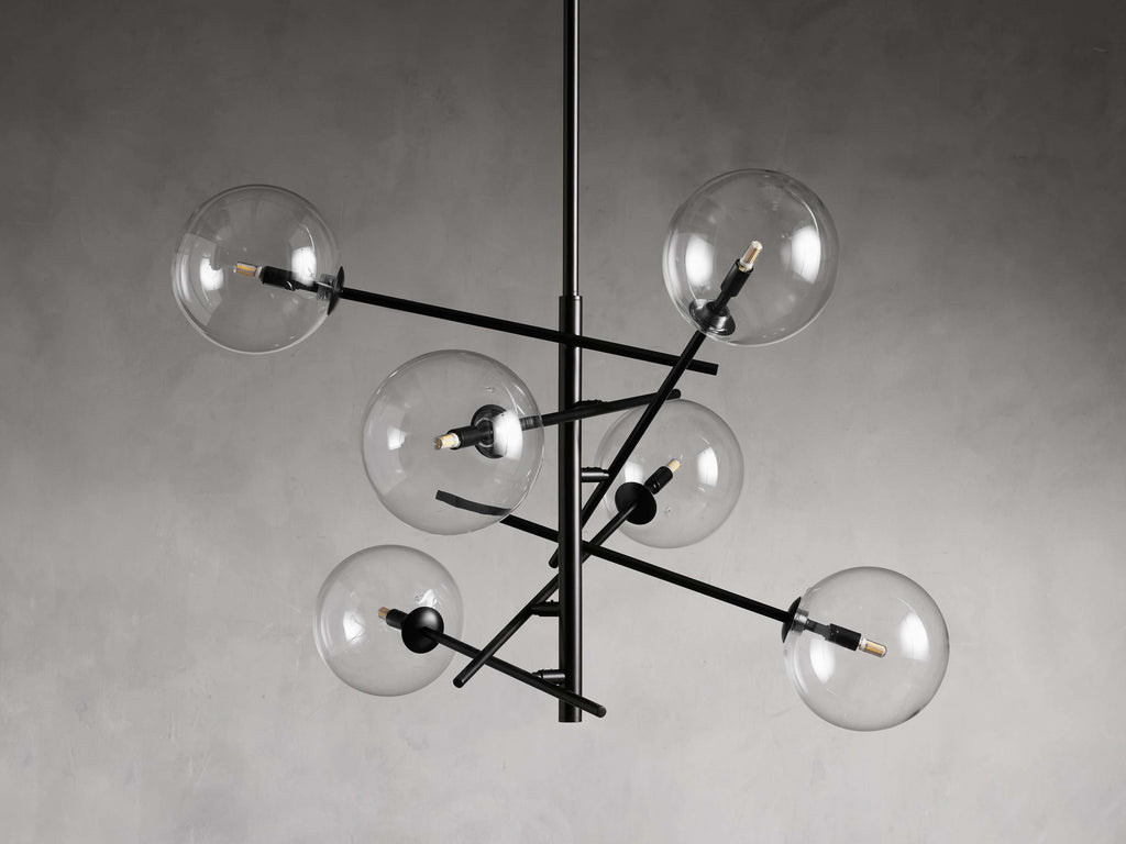 Roselyn Glass Globe Branch Chandelier