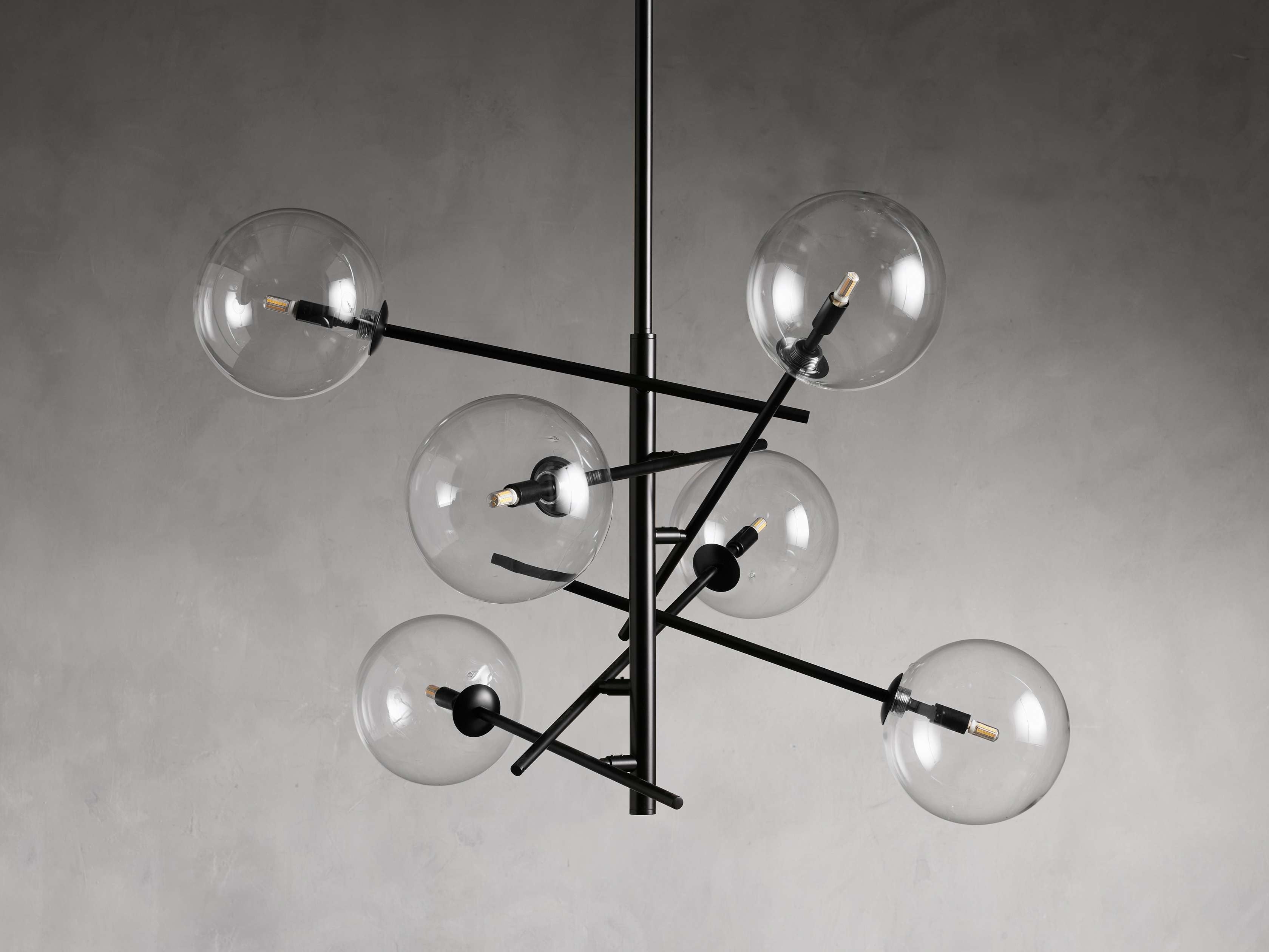 Roselyn Glass Globe Branch Chandelier