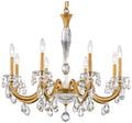 San Marco 26.8"H x 32.3"W 8-Lt Crystal Chandelier in Hrlm Gold