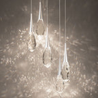 Schonbek Beyond Hibiscus 17" 5-Light Nickel and Crystal LED Pendant