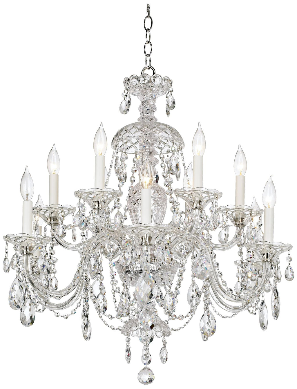 Schonbek Sterling 29" Wide Heritage Crystal 12-Light Chandelier