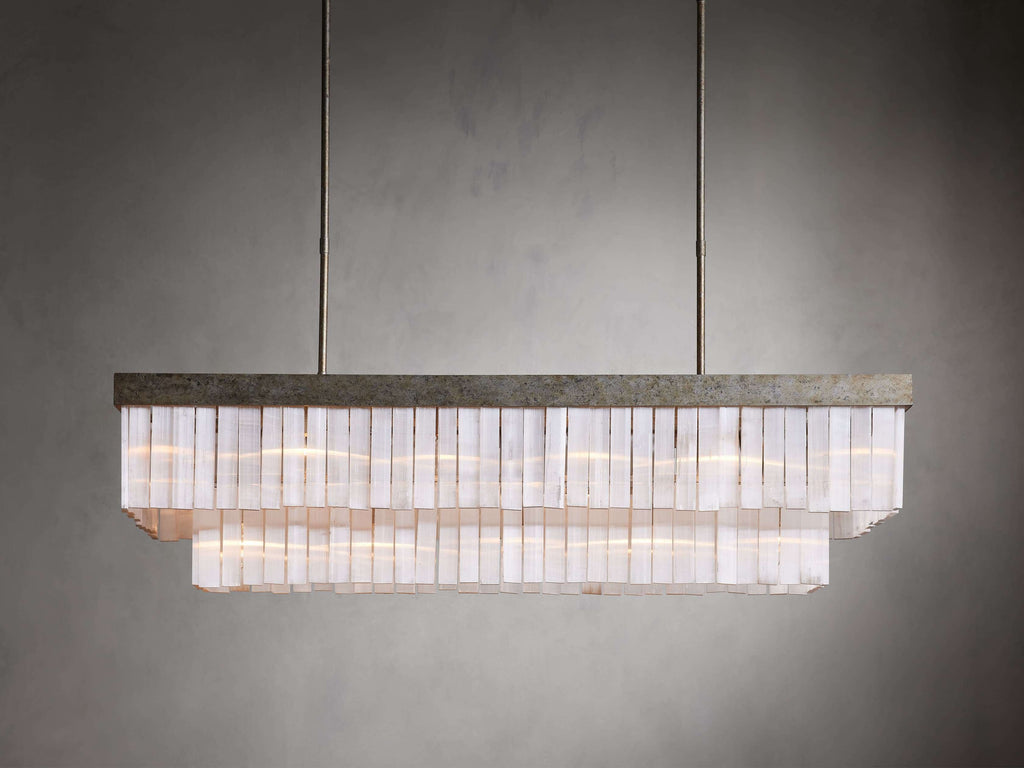Selene Crystal Bar Rectangular Chandelier