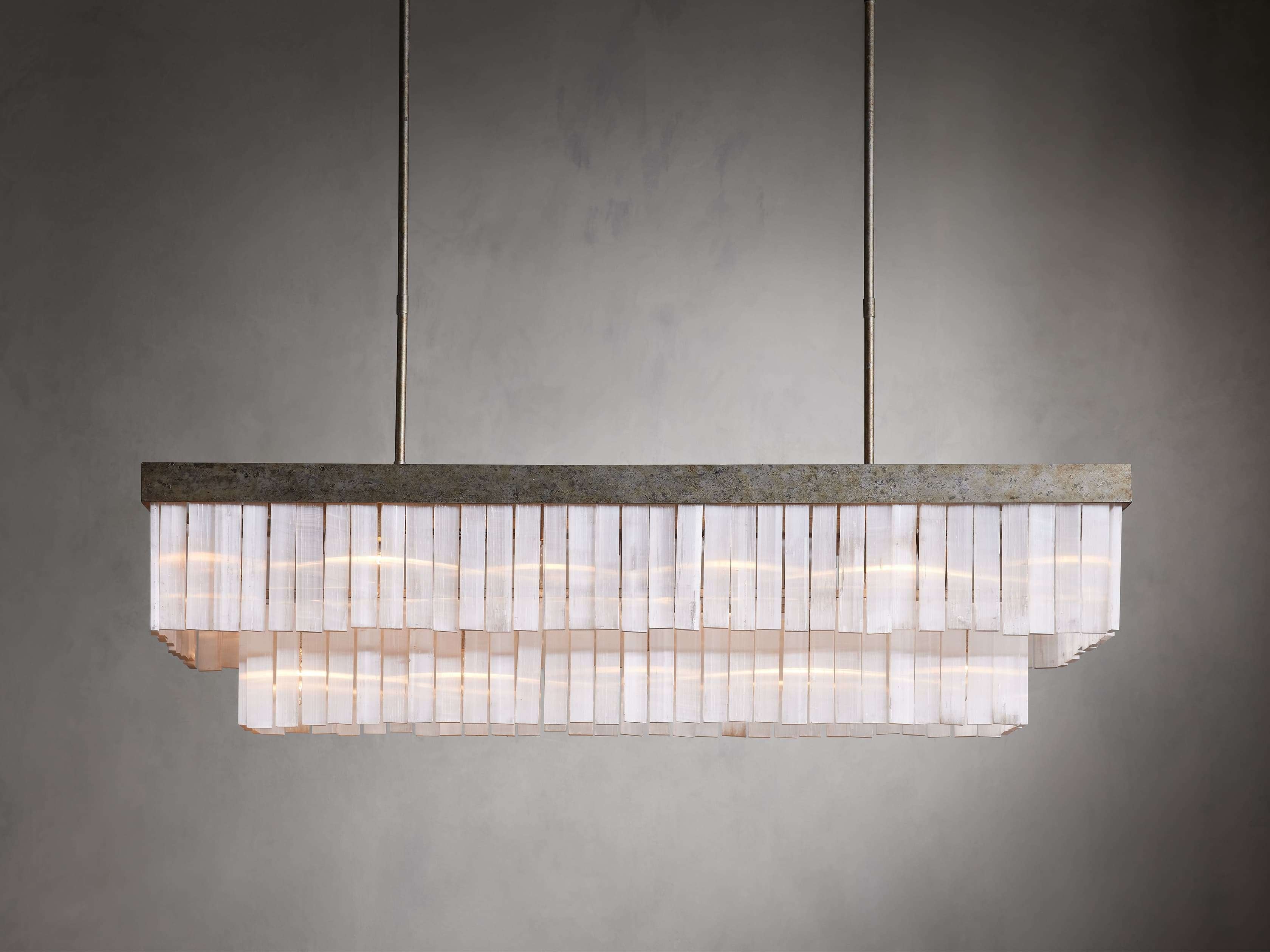 Selene Crystal Bar Rectangular Chandelier