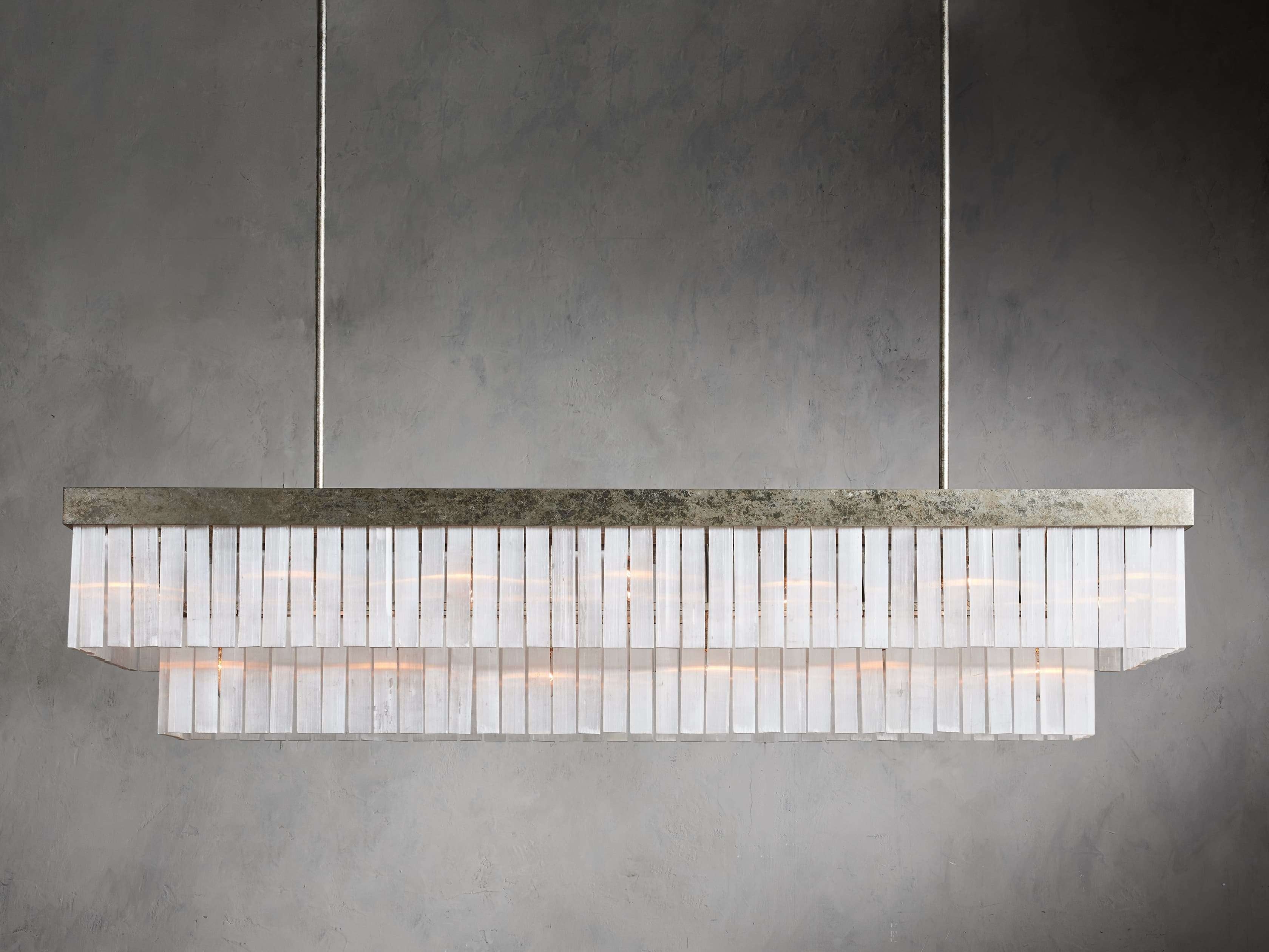 Selene Crystal Bar Rectangular Chandelier
