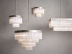 Selene Crystal Bar Rectangular Chandelier