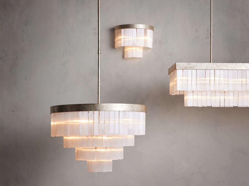 Selene Crystal Bar Rectangular Chandelier