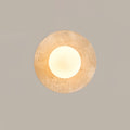 Selvara Travertine Globe Wall Sconce