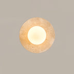 Selvara Travertine Globe Wall Sconce