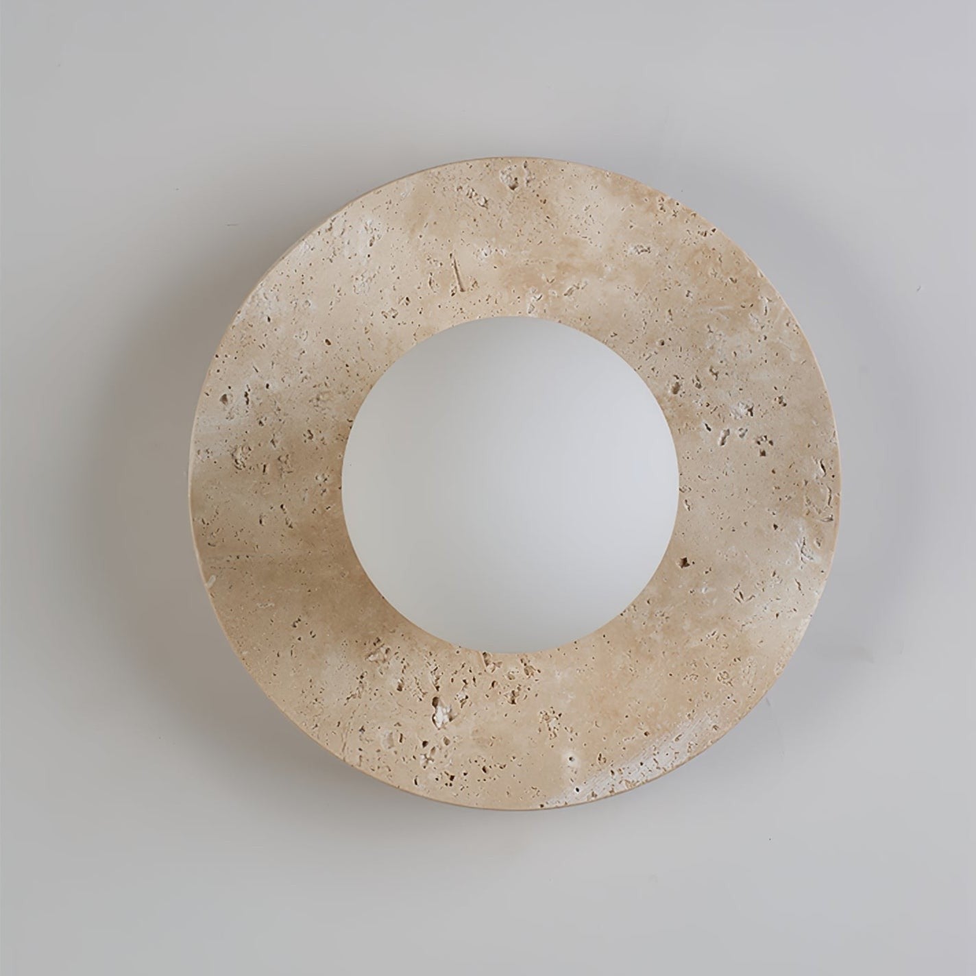 Selvara Travertine Globe Wall Sconce
