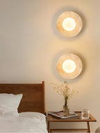 Selvara Travertine Globe Wall Sconce
