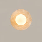 Selvara Travertine Globe Wall Sconce