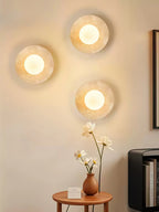 Selvara Travertine Globe Wall Sconce