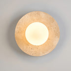 Selvara Travertine Globe Wall Sconce
