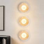 Selvara Travertine Globe Wall Sconce