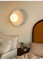 Selvara Travertine Globe Wall Sconce