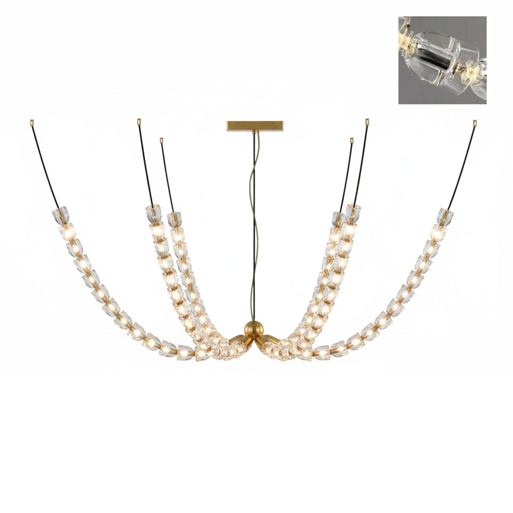 Serpentina Crystal Ribbon Chandelier