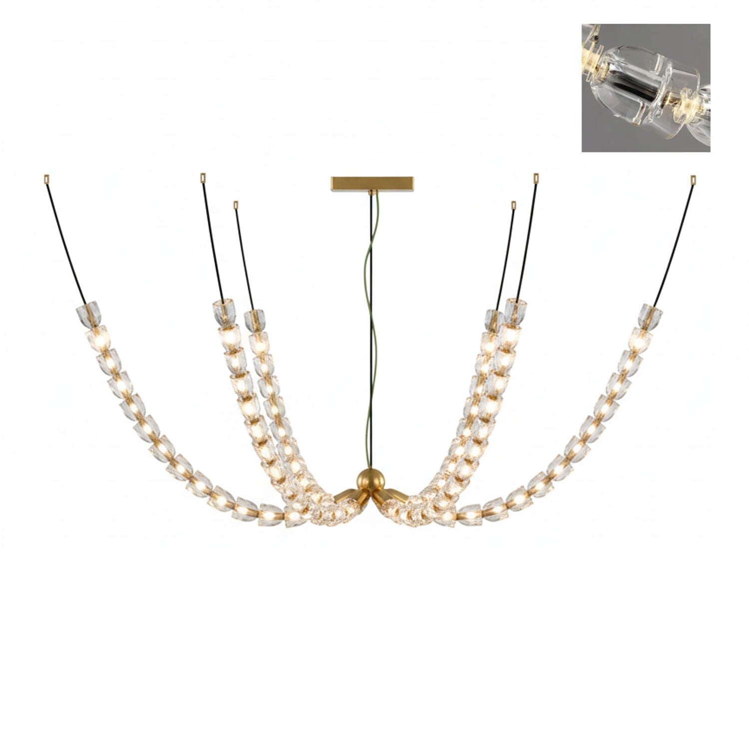 Serpentina Crystal Ribbon Chandelier