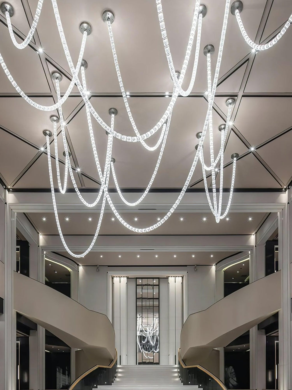 Serpentina Crystal Ribbon Chandelier
