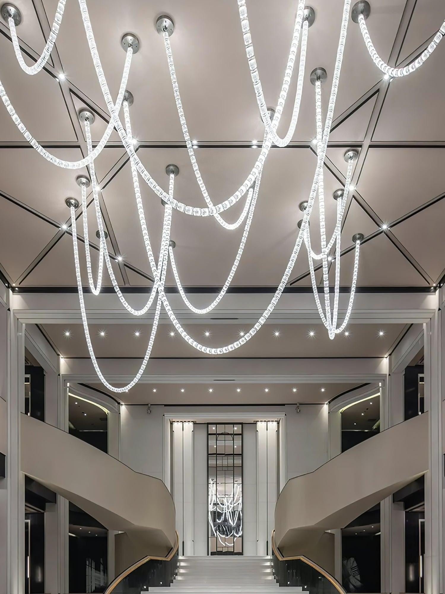 Serpentina Crystal Ribbon Chandelier