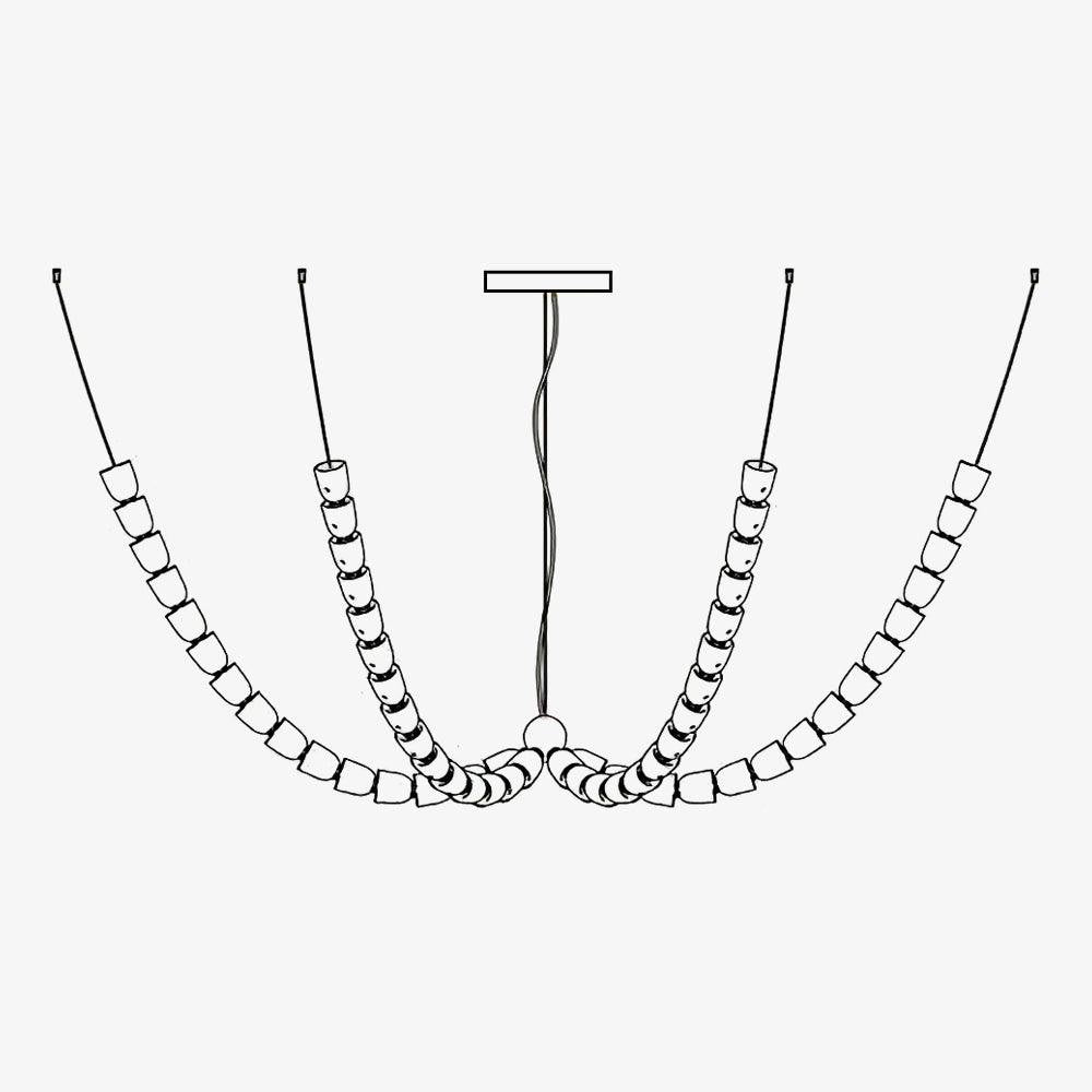 Serpentina Crystal Ribbon Chandelier