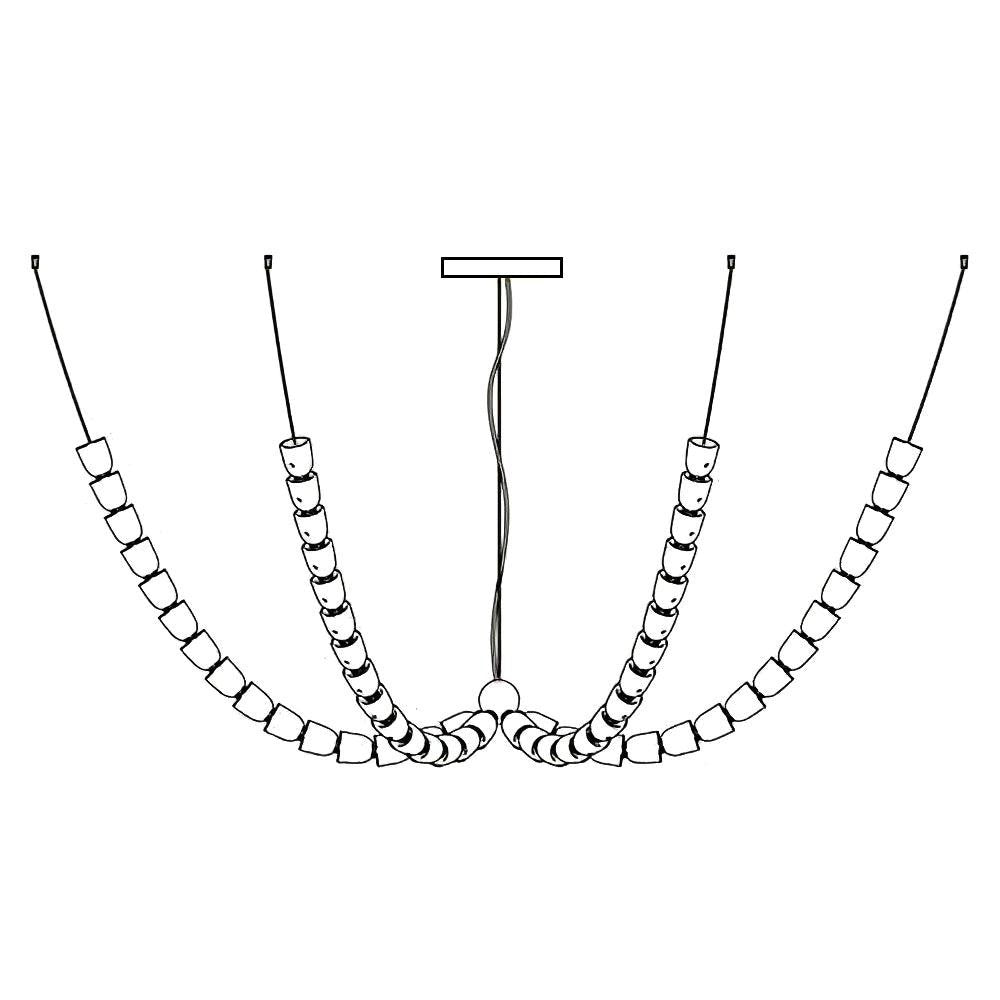 Serpentina Crystal Ribbon Chandelier