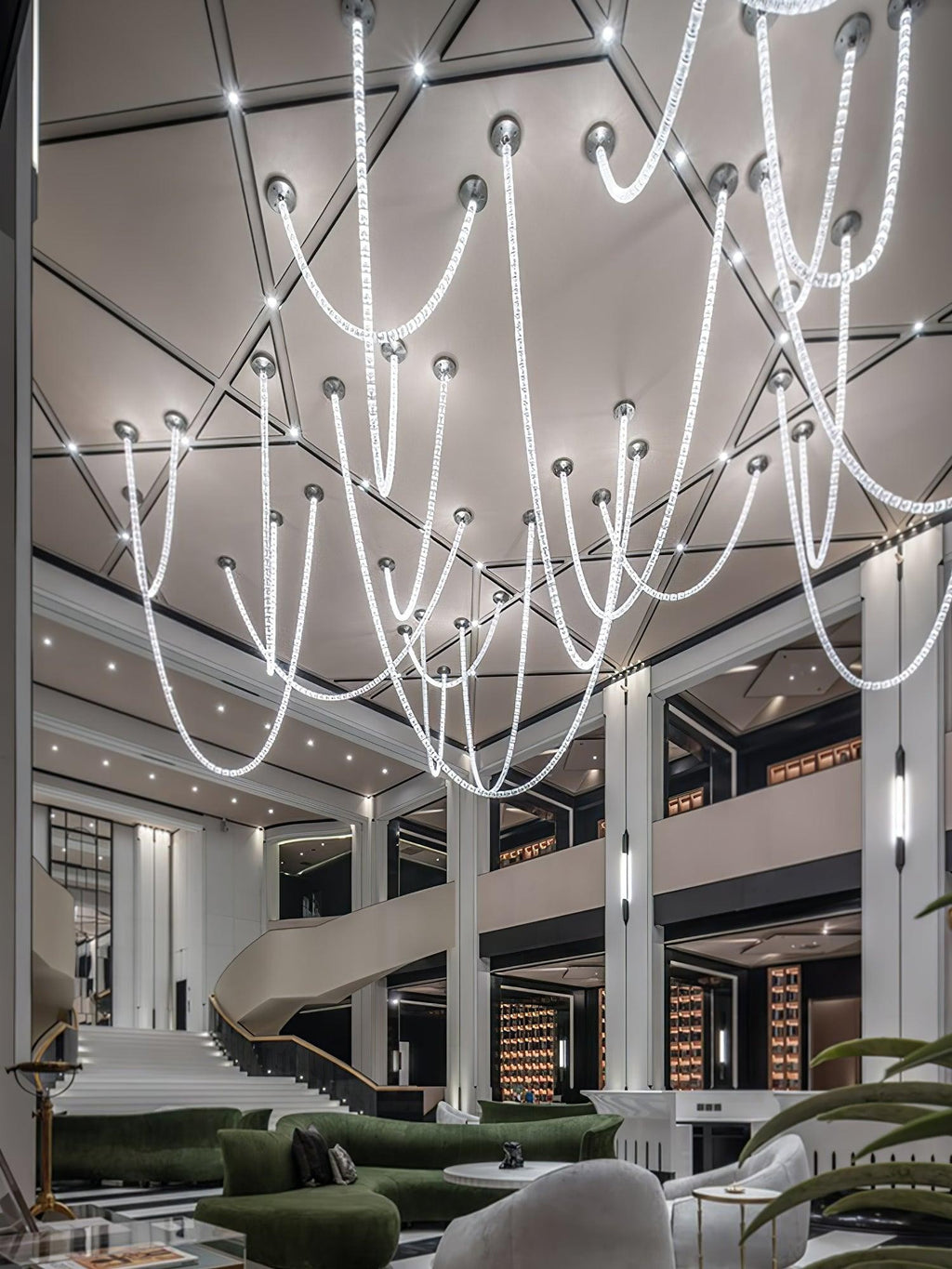 Serpentina Crystal Ribbon Chandelier
