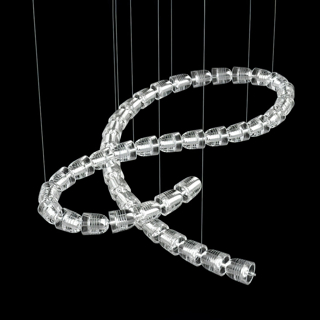 Serpentina Crystal Ribbon Chandelier