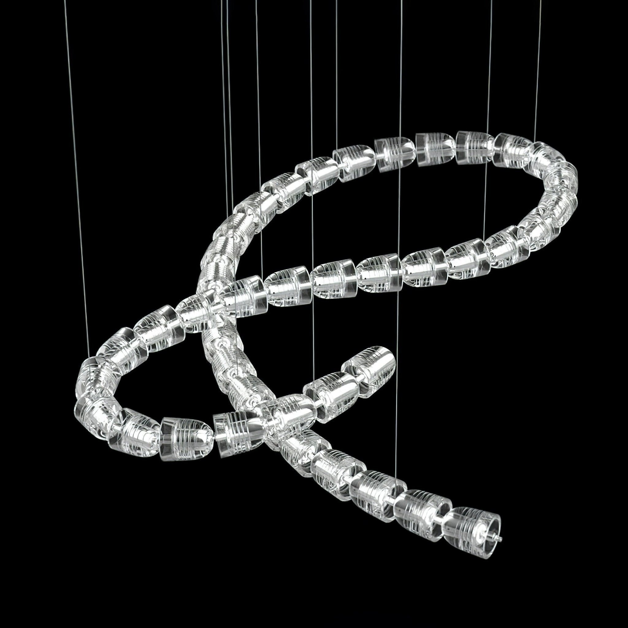 Serpentina Crystal Ribbon Chandelier