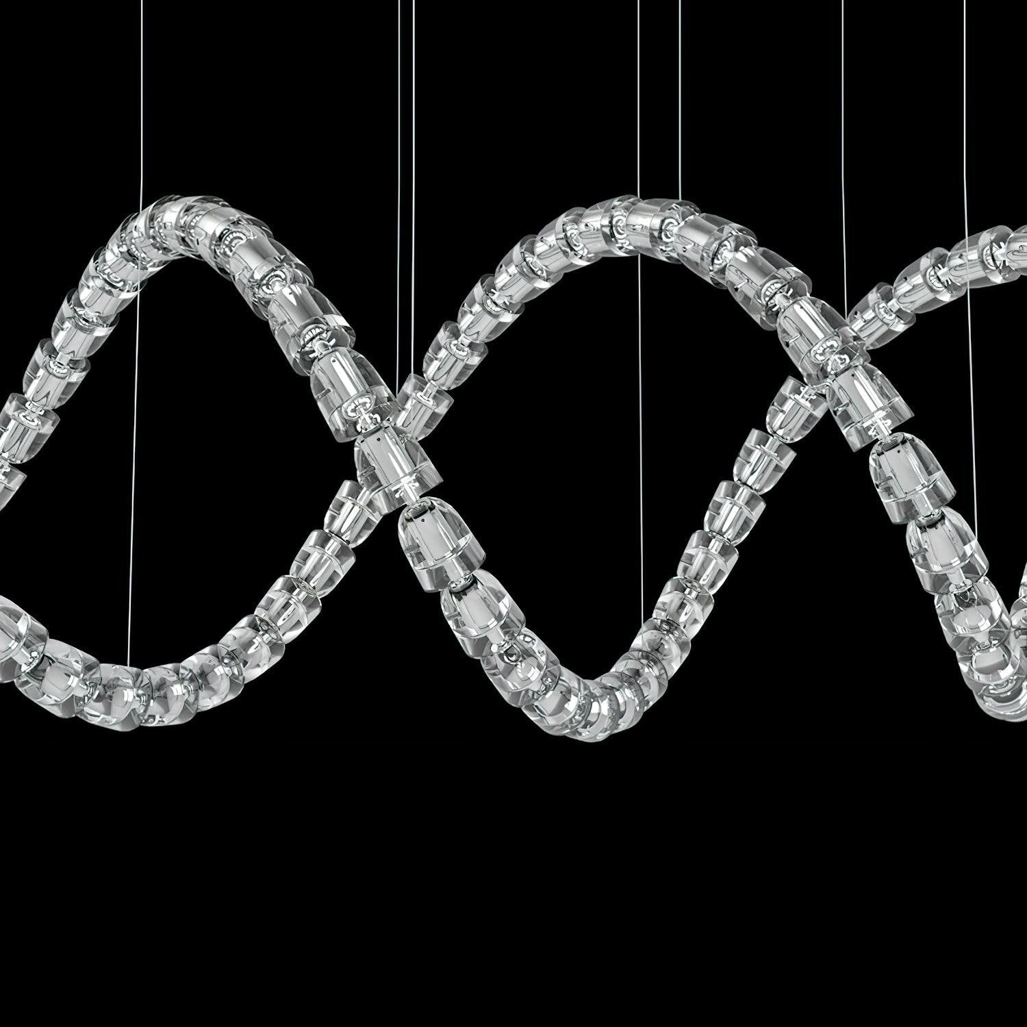 Serpentina Crystal Ribbon Chandelier
