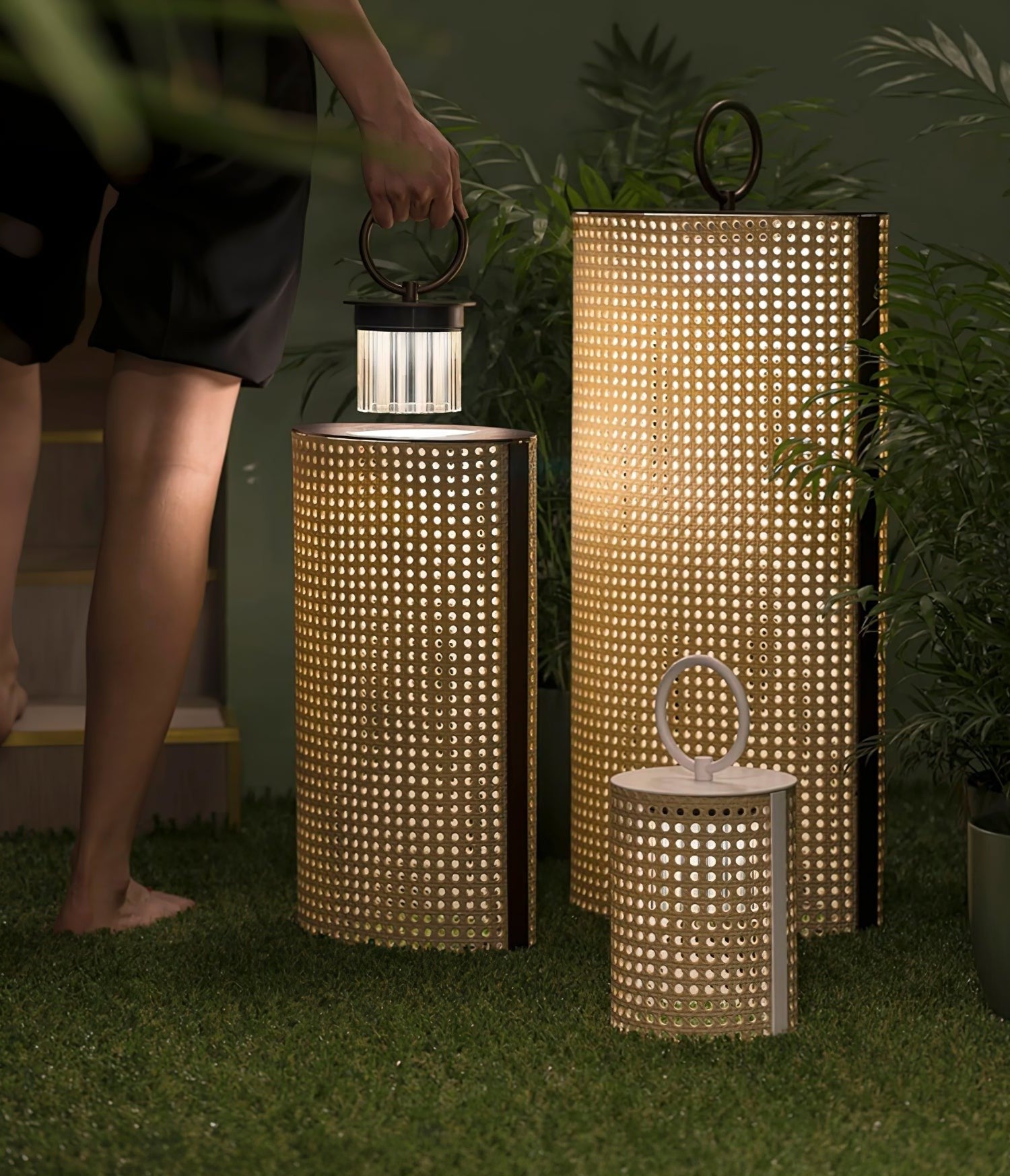 Solara Woven Solar Garden Lantern