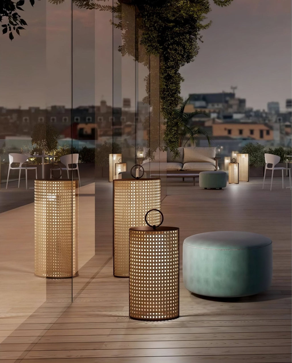 Solara Woven Solar Garden Lantern