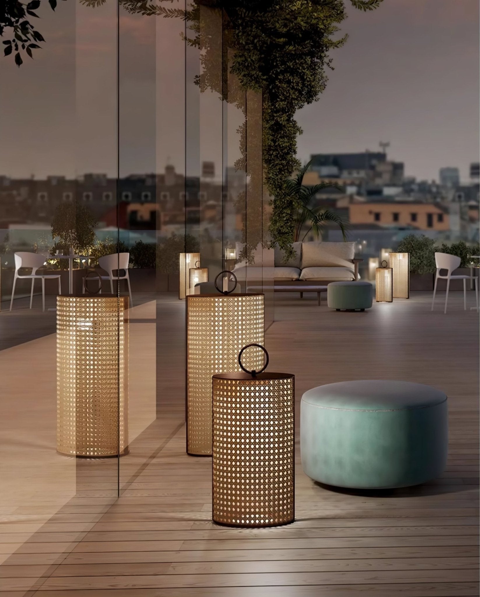 Solara Woven Solar Garden Lantern